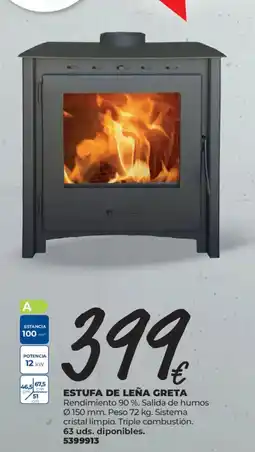 BigMat Estufa de leña greta oferta