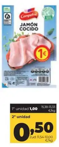 Alimerka Campofrío jamón cocido oferta