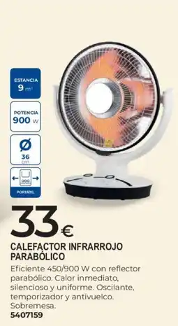 BigMat Calefactor infrarrojo parabólico oferta