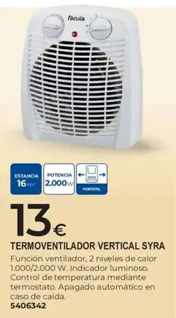 BigMat fácula termoventilador vertical syra oferta
