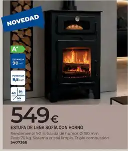 BigMat Estufa de leña sofía con horno oferta