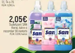 Coaliment San suavitzant floral, talco o recordar oferta