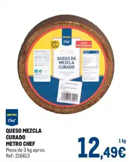 Makro Metro Chef queso mezcla curado oferta