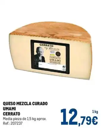 Cerrato queso mezcla curado umami