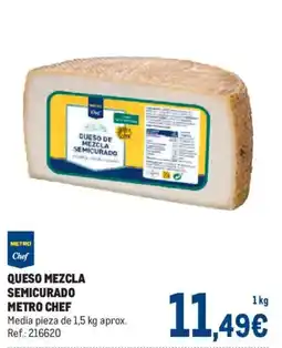 Makro Metro Chef queso mezcla semicurado oferta