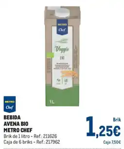 Makro Metro Chef bebida avena bio oferta