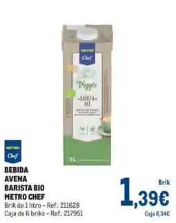 Makro Metro Chef bebida avena barista bio oferta