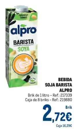 Makro Alpro bebida soja barista oferta