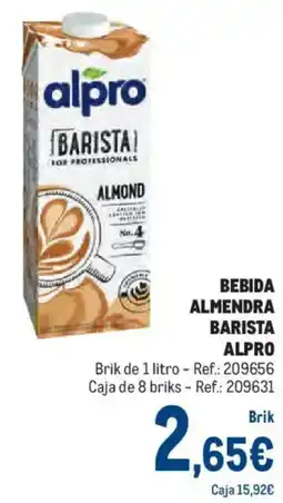 Makro Alpro bebida almendra barista oferta
