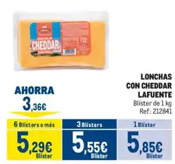 Makro Lafuente lonchas con cheddar oferta