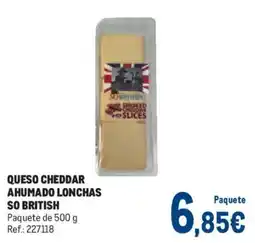 Makro So British queso cheddar ahumado lonchas oferta