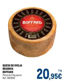 Makro Boffard queso de oveja reserva oferta