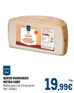 Makro Metro Chef queso manchego curado oferta
