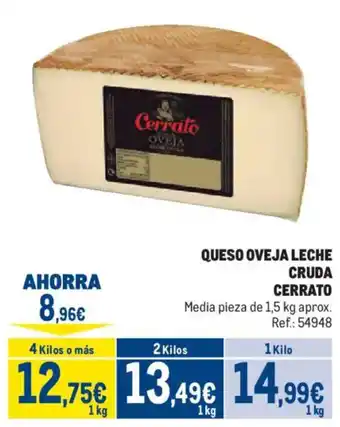 Cerrato queso oveja leche cruda