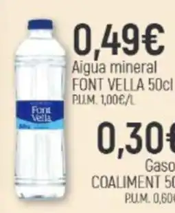Coaliment Font Vella aigua mineral oferta