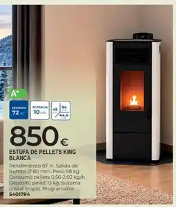 BigMat Estufa de pellets king blanca oferta