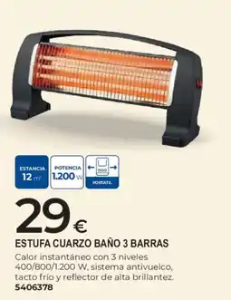 BigMat Estufa cuarzo baño 3 barras oferta