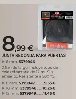 BigMat PQS junta redonda para puertas oferta