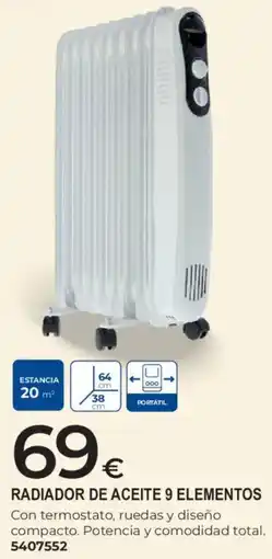 BigMat RADIADOR DE ACEITE 9 ELEMENTOS oferta