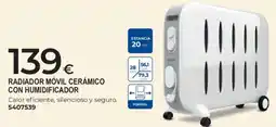 BigMat Buro Radiador Móvil Cerámico Con Humidificador oferta