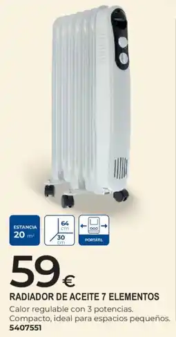 BigMat radiador de aceite 7 elementos oferta