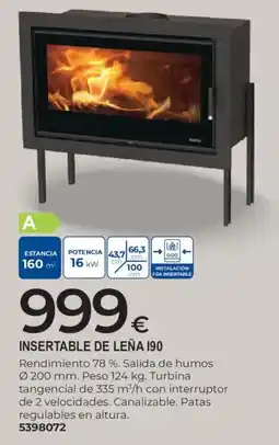 BigMat Insertable de leña i90 oferta