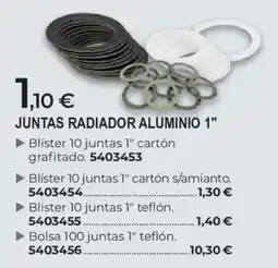 BigMat juntas radiador aluminio 1" oferta