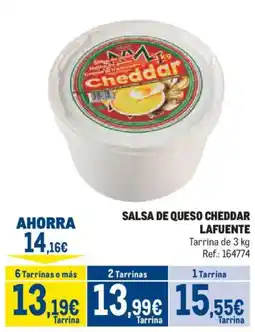 Makro Lafuente salsa de queso cheddar oferta