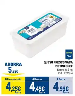 Makro Metro Chef queso fresco vaca oferta