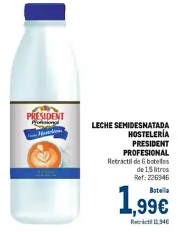 Makro President leche semidesnatada hosteleria profesional oferta
