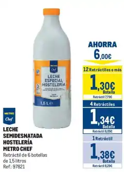 Makro Metro Chef leche semidesnatada hostelería oferta