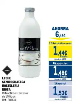 Makro Rioba leche semidesnatada hostelería oferta