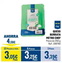 Makro Metro Chef queso burrata oferta