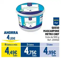 Makro Metro Chef queso mascarpone oferta