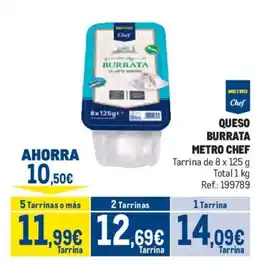 Makro Metro Chef queso burrata oferta