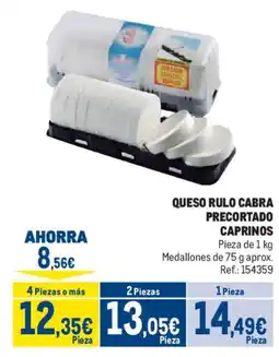 Makro Queso rulo cabra precortado caprinos oferta