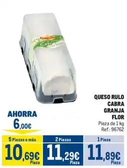 Makro Rulo Queso Cabra Granja Flor oferta
