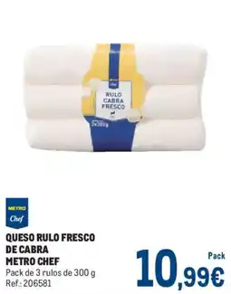 Makro Metro Chef queso rulo fresco de cabra oferta