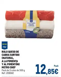Makro Metro Chef rulo queso de cabra surtido oferta