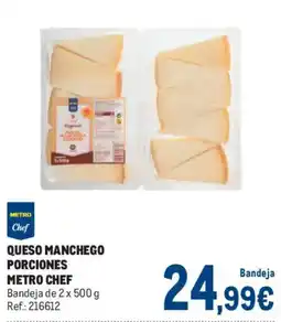 Makro Metro Chef queso manchego porciones oferta