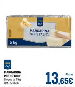 Makro Metro Chef margarina vegetal 3/4 oferta