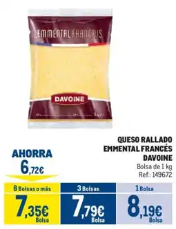 Makro Davoine queso rallado emmental francés oferta