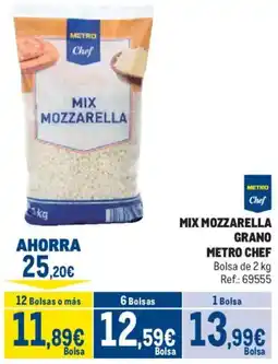 Makro Metro Chef mix mozzarella grano oferta
