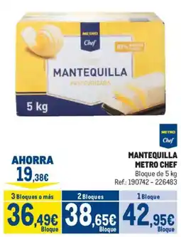 Makro Metro Chef mantequilla pasteurizada oferta