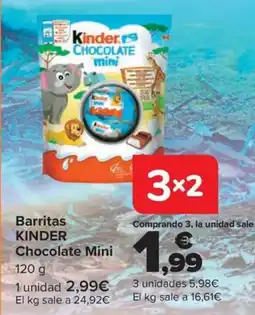 Carrefour Kinder chocolate mini oferta