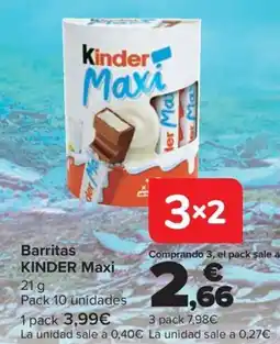 Carrefour Kinder Maxi oferta