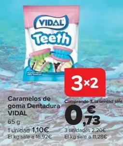 Carrefour Vidal caramelo de goma dentadura oferta
