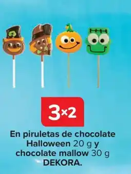 Carrefour Dekora piruletas de chocolate halloween y chocolate mallow oferta
