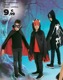 Carrefour Set superheroe infantil capa + antifaz oferta