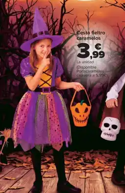 Carrefour Cesta fieltro caramelos oferta